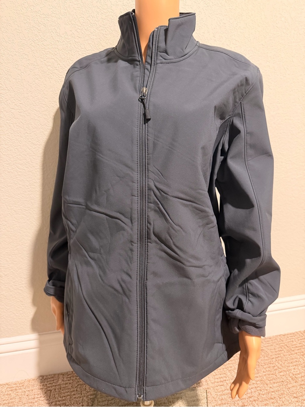 Women's Port Authority Gray Full-Zip Softshell Jacket